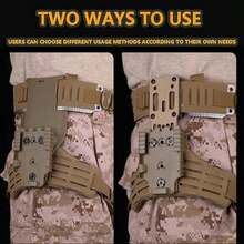 Adaptador de Pierna Abatible, Adaptador de Funda Recorrido Medio-bajo, Soportes Universales para Receptor Presilla Cinturón con Cubierta Pierna con Correa Molle(Green) - Negro - Ver 5