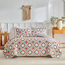 3pcs King Size Duvet Cover Set With Pillowcase, Lightweight & Soft Quilted Bedspread, Digital Printed Bed Cover For All Seasons, Spring/Summer - Multicolor - View 2
