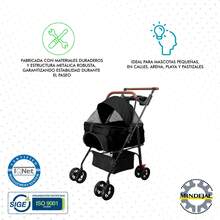 Carreola Cochecito Plegable Para Mascotas Con Capazo Carrito - Azul oscuro - Ver 9
