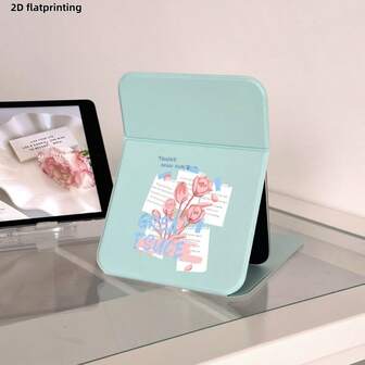 Exquisite Floral Foldable Mirror | Slim PU Leather Cover Compact Mirror | Perfect Holiday/Birthday Gift For Her