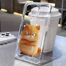 Funda de Teléfono Transparente con Patrón de Gato Enfadado, Adecuada para iPhone 17 aire/16e/15/14/13mini/12mini/11 Profesional, profesional máximo Además, X/XS/XR/XSMAX, aplicable a . galaxia A05/A05S/A06/A14/A15/A16/A23/A25/A26/A35/A36/A54/A55/A56/F15/M14/NOTE10PLUS/NOTE20/NOTE20ULTRA/S10/S10PLUS/S20FE/S20ULTRA/S21S21FE/S21PLUS/S21ULTRA/S22/S22PLUS/S22ULTRA/S23/S23FE/S23PLUS/S23ULTRA/S24/S24FE/S24PLUS/S24ULTRA/S25/S25EDGE/S25PLUS/S25ULTRA, Funda Transparente Suave Material, ligero y se ajusta bien. - transparente - Ver 3