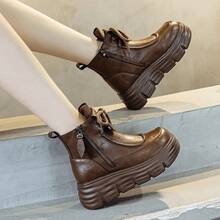 Women Pant Boots - Brown Single Lining - View 2