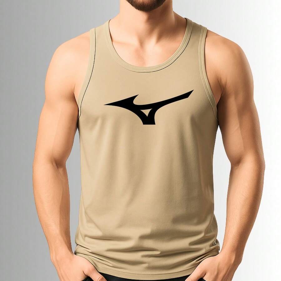 Men's Tank Top MZ Lightweight And Comfortable Cotton - Khaki - View 1