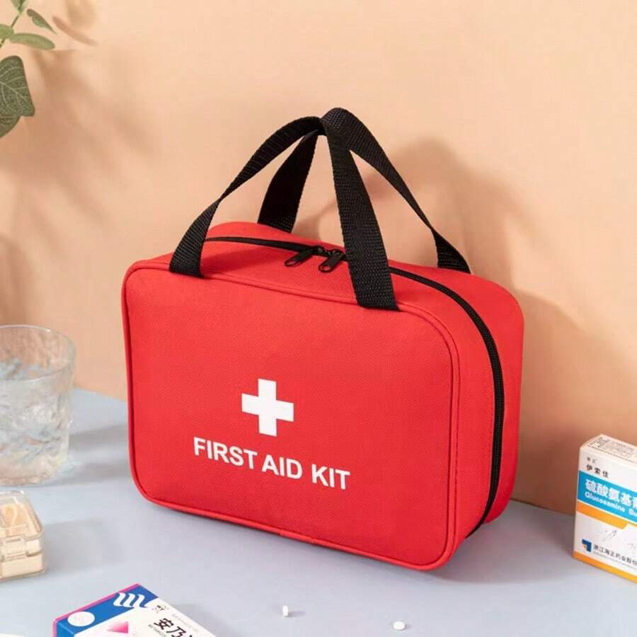 1pc Large First Aid Bag, Emergency Kit For Car, Outdoor, Travel, Rescue, First Aid Supplies Storage Bag - Multicolor - View 1