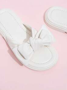 Kids' Casual Versatile Minimalist Flat Slippers - White - View 4