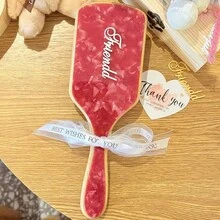 1pc Customized Personalized Hair Salon Tool Air Cushion Comb, Bridesmaid Gift, Name Engraved Hair Brush, Massage Brush, Customized Name Air Cushion Comb, Hair Styling Brush, Personalized Gift, Birthday Gift, Party Gift, Anniversary Gift, Unique Customized Gift - Multicolor - View 24