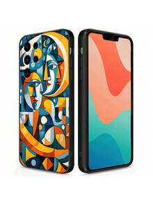 Coque de téléphone compatible avec Galaxy A54 A71 A72 A73 S22 S23 Ultra, en silicone souple noir, motif abstrait de Pablo Picasso. Coque compatible avec iPhone 17 Pro, 17 Pro Max, 17, 16 Pro - Z1 - Voir 8