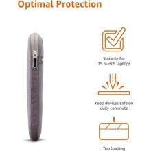 15.6-Inch Laptop Sleeve Protective Case With Zipper - Gray - Gray - View 4