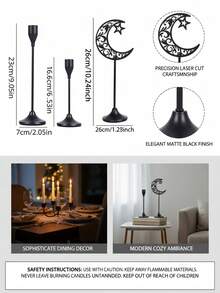 1件斋月烛台桌中心装饰婚礼派对结婚纪念日家居装饰烛光晚餐装饰，星星，月亮，灯笼，斋月餐具，斋月目的，斋月礼物，开斋节赠品，斋月灯笼，斋月反思，斋月，斋月分发，斋月吉祥，斋月灯笼，斋月，斋月装饰，斋月装饰品，斋月。 - 彩色 - 查看 6