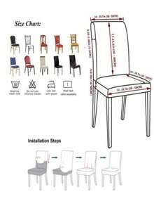 1 Set Thickened Elastic Jacquard Dining Table & Chair Covers, Home Chair Slipcovers - Kong Lan - View 8