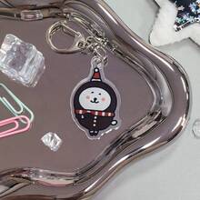 1set/5pcs Japanese Soft And Cute Anime Peripheral, Japanese Cute Little Bear Keychain, Acrylic Cute Backpack, Niche Student Gift Pendant, High-Value Cartoon Student Couple Pendant, School Gift, Perfect Small Gift For Fans, Family And Friends, Valentine's Day Gift, New Year's Gift, Valentine's Day Gift, Easter Gift - Multicolor - View 10