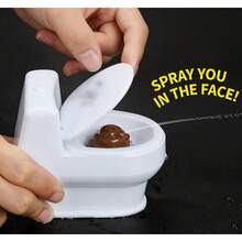 Quà tặng độc đáo và đồ chơi khăm ngày Cá tháng Tư: Đồ chơi khăm bồn cầu phun nước, đồ chơi khăm bồn cầu phun nước mini. - trắng - Xem 4