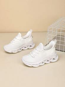 Low-Top Flat Non-Slip Casual Outdoor Children Sports Running Shoes - White - View 1