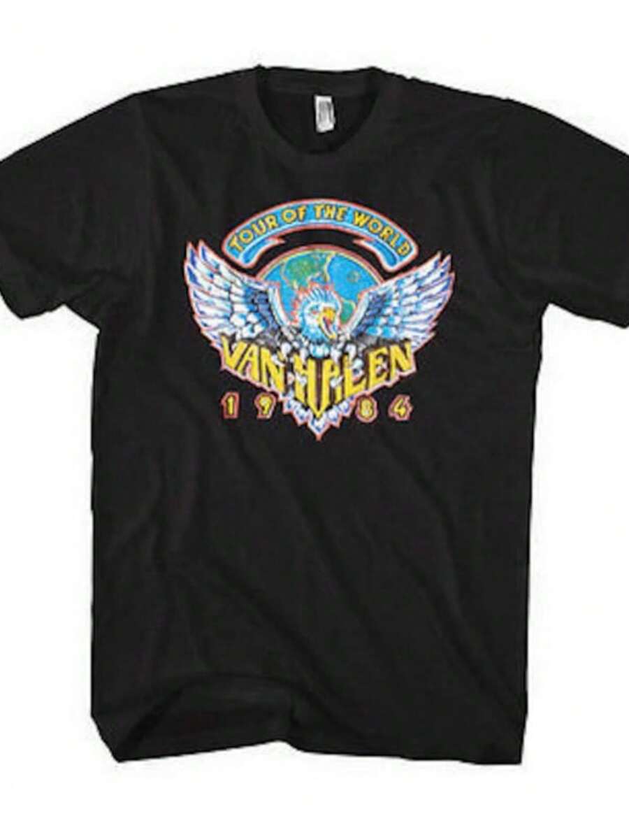 Tour Of The World 1984 T-Shirt - 黑色 - 查看 1