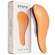 Glide Thru Hair Brush - Detangler Brush For Curly, Straight, Wet Or Dry Hair - Gentle Detangling Brusheses For Adults, , Fboy - Hair Accessories For Women, 7.5\X3\ - Coral - 橘子 - 查看 2