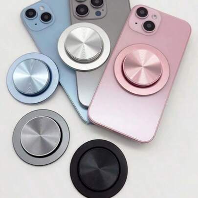 Aluminum Alloy Magnetic Phone Ring Holder, Compatible With MagSafe, Magnetic Phone Stand Compatible With IPhone 17/16/15/14/13/12 Series, Includes MagSafe Adapter Ring Compatible With IPhone, Android Phone, Gift For Birthday, Family, Friends Gifts Birthday Phone Grip Phone Accessories