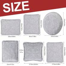 1PC Needle Felting Poked Pad ,Wool Felt Workplace Wear-Resistant Mat, Cushion Wool Felting Handmade Craft Accessories Tool,Multiple Sizes - Light Grey - View 2