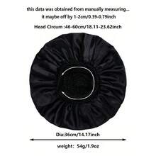 2-In-1 Multifunctional Hair Net, Includes Sleep Cap, Adjustable Wrap Cap Bonnet,Hair Net Cap, Satin-Edged Sleep Cap And Crochet Hair Band, Travel Essential, Convenient For Creating Various Hairstyles, Ideal Daily Hair Care Choice, Comfortable And Easy To Use - 黑色 - 查看 6