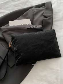 Small Envelope Bag, Fashionable Niche Design Women Handbag - Black - View 5