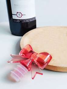 1pc Creative Silicone Wine Bottle Stopper, Bow-Shaped Golf Ball Design - Multicolor - View 11