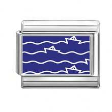 1pc DIY Photo Modular Bracelet, Decorated With Flower, Shell, Heart, Eye, Ocean Elements, Suitable As Party Gift For Friends/Couples, Applicable For Christmas, New Year, Halloween, Valentine's Day, Charming Design, Stainless Steel Jewelry, Local , Practical & Fashionable, Christmas & Halloween Essential, Autumn Tone, Christmas Style