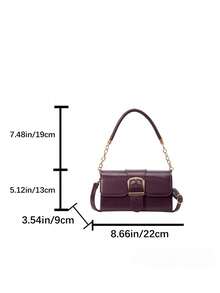New Fashion Simple Square Shoulder Bag With Lock, Suitable As A Gift For Mother, Delicate Style - Coffee - View 12