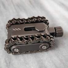 金属坦克造型EDC桌面玩具 - 旋转机械链条、陀螺仪飞轮和齿轮设计，精密打造的办公专注辅助工具及礼品 - 彩色 - 查看 6