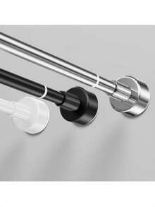 可调节不锈钢窗帘杆、浴帘杆、衣柜杆、可伸缩杆、晾衣杆、挂杆、支架、厨房收纳杆、白色窗帘杆、长度可调节、浴帘杆、厨房浴室可伸缩铁架杆、可调节不锈钢晾衣架、浴室可伸缩毛巾杆、窗帘杆、衣柜杆、阳台栏杆杆、无需钻孔即可安装窗帘、门和卧室收纳用品、可伸缩窗帘杆