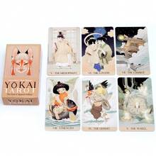 Baralho de Tarot Yokai: Cartas de Adivinhação com Arte Tradicional e Espíritos Místicos - Conjunto Completo de 78 Cartas para Leitura de Tarot, Meditação, Coleção e Presente Exclusivo para Amantes do Tarot. - Rosa amarelo - Ver 6