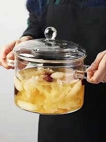 1件這款玻璃鍋非常實用：可直接放入微波爐加熱，可用作冰箱食材儲存容器，且適用於電磁爐與明火烹飪 - 彩色 - 查看 4