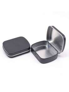 1pc Vintage Metal Tin Box, Retro Hinge Mini Box, Small Candy Box, Portable Tin Can, Outdoor Travel Supplies, Home Organization - Multicolor - View 18