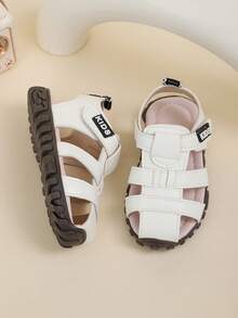 男女童同款新款童鞋：女婴凉鞋，夏季幼儿功能鞋，软底设计，男女通用，适合幼儿、婴儿、儿童凉鞋、沙滩凉鞋等夏季穿着。 - 白色 - 查看 5