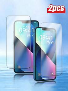 Bộ 2 miếng dán màn hình cường lực độ phân giải cao, độ cứng 9H, hiển thị hình ảnh sắc nét 1:1, chống trầy xước, chống vỡ, bền bỉ, tương thích với iPhone 16/16 Pro/15/15 Pro Max/13/14 Pro Max/17/8plus/11/12/Xr/X/XS/17/17 Air/17 Pro/17 Pro Max/17e Series - Trong sáng - Xem 39