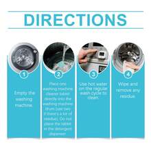 12片装洗衣机清洁片，日常家用滚筒洗衣池清洁，温和去除污渍、水垢和异味 - 彩色 - 查看 6