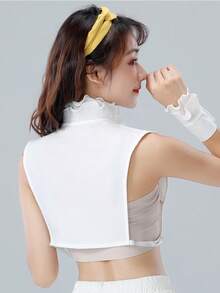 1 chiếc cổ áo sơ mi rời bằng vải chiffon trắng, kiểu dáng thanh lịch với hai lớp ren xếp ly, rất tiện dụng. - Nhiều màu - Xem 6