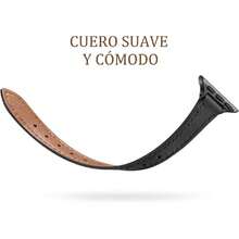 Correa Delgada Cuero Compatible con Apple Watch 38mm 40mm 41mm 42mm 44mm 45mm 46mm 49mm, Correa Delgada Cuero Genuino Primera Calidad Para  Series 11 10 9 8 7 6 5 4 3 2 1 SE Ultra,37492846 - Gris Espacial - Ver 6