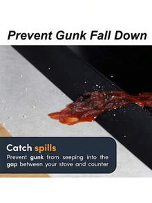 1pcs2pcs Easy-Clean Silicone Stove Gap Cover, Kitchen Counter Gap Cover Strip, Heat Resistant Oven Gap Filler, Between Kitchen Appliances Washing Machine And Stovetop, Removable & Trimmable - Multicolor - View 5