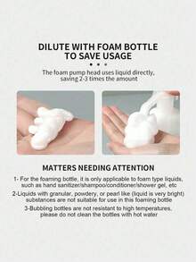 1个100毫升/200毫升/250毫升慕斯泡沫瓶，面部清洁泡沫瓶，化妆品可补充装瓶 - 白色 - 查看 2