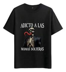 Muscle Freaks Skull Addict Style T-Shirt For Single Moms - Black - View 1
