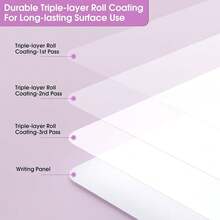 MaxGear Small White Board For Wall, 14\X 11\ Double-Sided Hanging Dry Erase Board With 3 Dry Erase Markers And 3 Magnetics, Portable Whiteboard For Planning, Drawing, Memo, To Do List, Purple Frame - 紫色的 - 查看 3