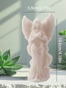 1pc Angel Shaped Handmade Candle, Suitable For Home Decor, Church, And Gifts