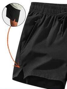 Men's Bermuda Shorts For Gym, Running, Beach, Pool, Sports Shorts, Summer, Loose Fit, Drawstring, Pocket, For Going Out, Night Out, Weekend, Casual, Holiday, Sports, Cycling, Daily Wear, Birthday, Formal And Evening, Halloween, Christmas, Valentine's Day, Pride Month, Father's Day, Carnival, Spring Picnic, New Year's, Spring Festival - 白色和灰色 - 查看 6