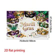 1 Piece, Photography Background Carnival Party Red Rose Gold Mask, Diamond Background Camouflage Background Birthday Studio Photography Foot Background, Studio Props, Party Supplies - Multicolor 10 - View 2