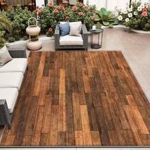 1 pezzo Zerbino da esterno con motivo in legno, tappeto, zerbino di benvenuto, tappeto, tappetino per pavimento, zerbino da esterno, tappeto da cucina, decorazione per la casa, zerbino per porta d'ingresso, tappeto d'area, tappetino da esterno, decorazione per la casa, tappeto d'area, tappeto da giardino, tappeto lavabile - Multicolore - Visualizzare 7