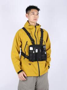 2026 New Tactical Bag Casual Personalized Vest Bag Men's Chest Bag Multifunctional Outdoor Sports Backpack Cycling & Motorcycle Bag Fishing Bag Student Bag Gift For Boyfriend, Gift For Father, Birthday Gift, Valentine's Day Gift, Father's Day Gift - Black - View 3