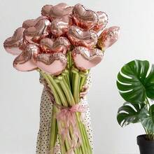 30个心形气球花束套装，红色和绿色DIY长气球，适用于生日、婚礼、情人节、派对 - DIY愛心花束套裝 - 查看 3