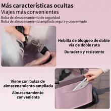 Cochecito Plegable Para Mascotas De Metal Oxford - Rosa - Ver 11