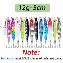 5/8 piezas deñuelo de pesca de metal 7g-80g, cebo duro para trolling, cebo de pesca de lubina, aparejos de pesca,ñuelo de trucha, jigs,ñuelos de agua salada - 30G Colores aleatorios - Ver 10