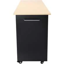 Kitchen Island Cart With Drawer & Doors, Mobile Kitchen Island On Wheels, Side Table For Kitchen Dining Room, Storage Cabinet - Black - 如圖45 - 查看 5