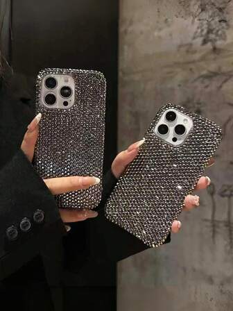 16 Pro Max Case For WomenShiny Crystal Phone Case, Luxurious And High-End Feeling, Anti-Drop Full-Coverage Design, Fashionable And Versatile, Essential For Improving Appearance